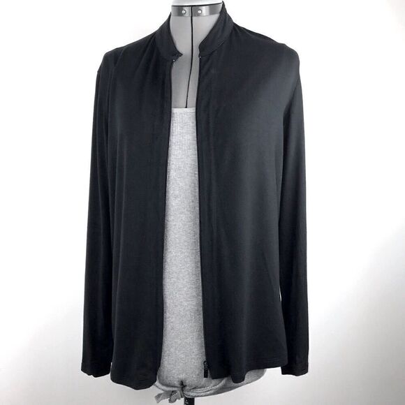 Luisa Viola Black Zip up Athleisure Jacket or Base Layer - Picture 1 of 9